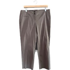 Ann Taylor Pants Womens 8 Marisa Brown Flat Front Pockets Ankle Casual