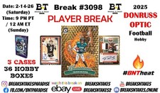 ANDY REID 2025 Donruss Optic Football Hobby 3 CASE 36 BOX Break #3098