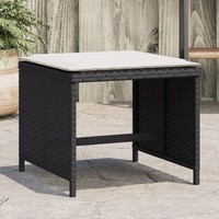 Gartenhocker Mit Kissen Sitzhocker FußHocker 4 Stk. Schwarz Poly Rattan vidaXL