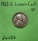 1923 S Lincoln Wheat Cent / Penny 1c Vf Very Fine See Pictures