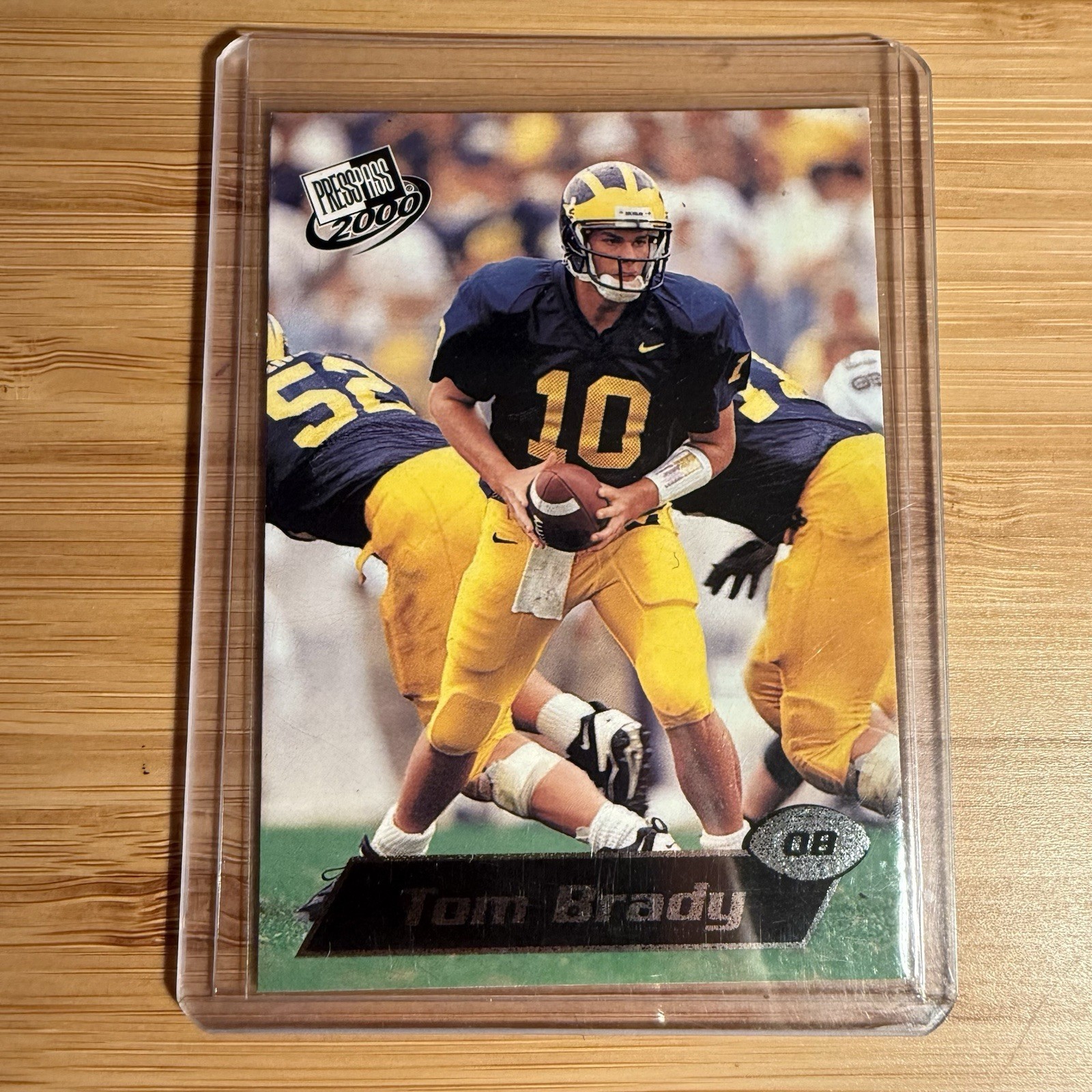 2000 Press Pass - Tom Brady #37 Rookie Card (RC) Gold Zone Parallel - The GOAT