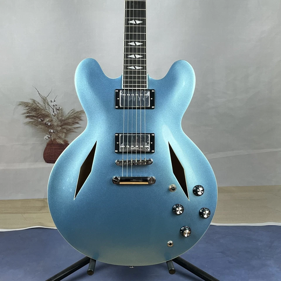 DG-335 Pelham синий электрогитара хром оборудование США в наличии Бесплатная доставка - Изображение 3 из 4