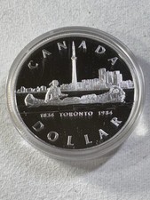 1984 Canada 1 Dollar Silver Proof Coin Toronto