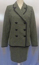 Miss Wu Suit Womens Blazer Jacket Sz 8 Skirt Sz 6 Yellow Black Tweed Jason Wu