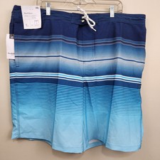 New GOODFELLOW CO. Men's Gradient Swim Shorts Trunks Blue SZ XXL Extra Large
