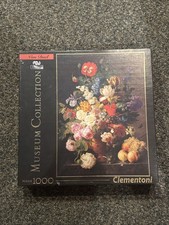 Clementoni Museum Collection Louvre Van Dael Flowers 1000 Piece Puzzle NEW