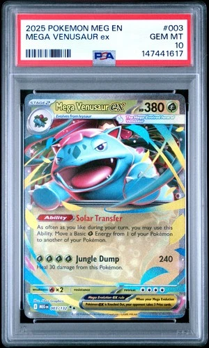 2025 POKEMON MEG EN-MEGA EVOLUTION #003 MEGA VENUSAUR EX PSA 10