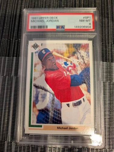 Michael Jordan 1991 Upper Deck SP Baseball #SP1 PSA 8 NM-MINT Fresh Slab 🔥