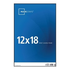 12x18 Black Front Loading Picture Frame for Wall or Tabletop Display