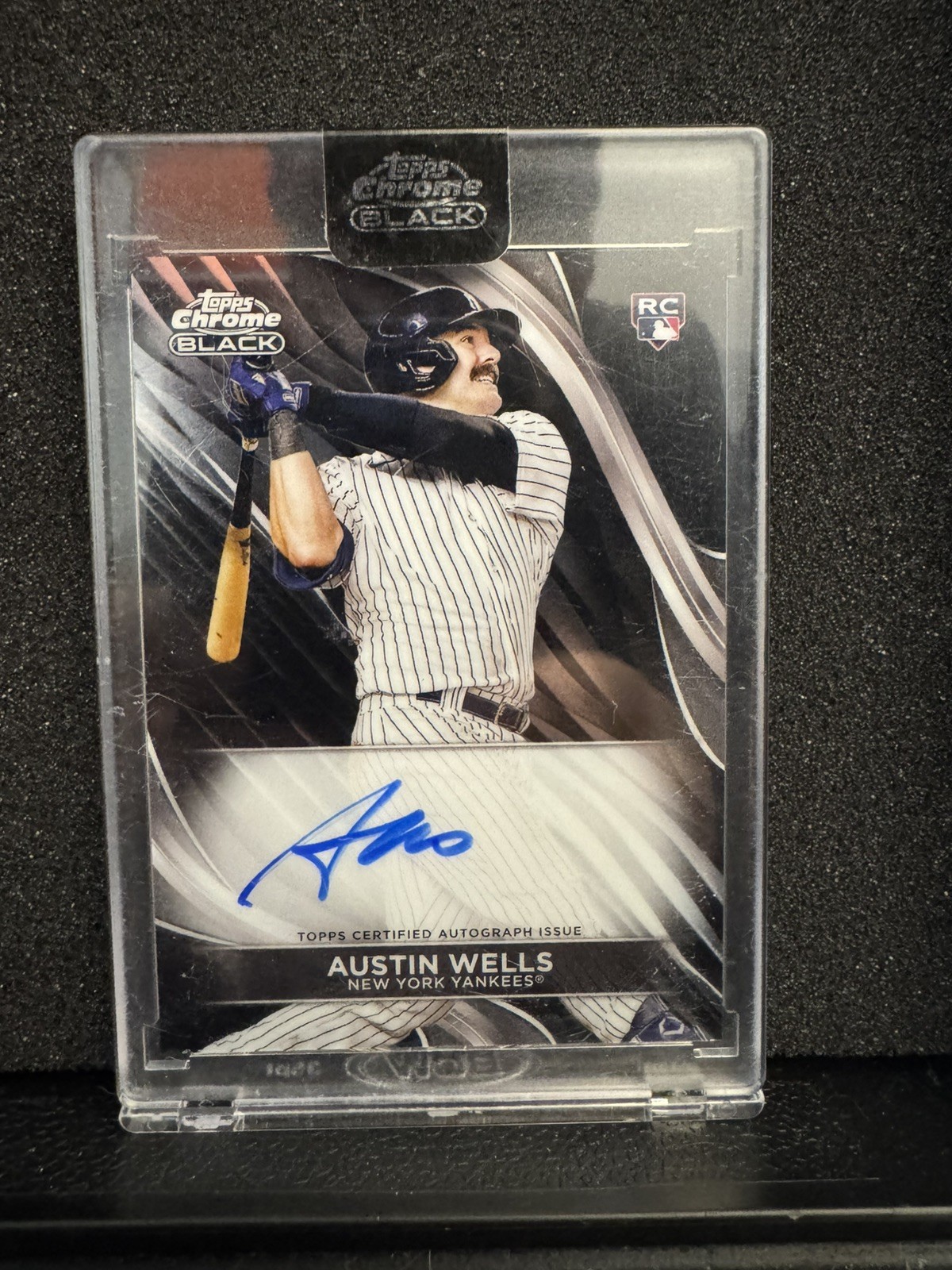 2024 Topps Chrome Black - Autographs Austin Wells #CBA-AW (AU, RC)
