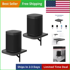 Set of 2 Universal Small Rear Speaker Wall Mount Shelf Surround Sound Speaker St