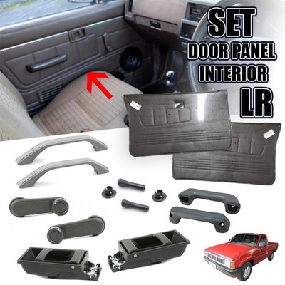 SET DOOR PANEL SIDE HANDLE LOCK INTERIOR LR FOR NISSAN D21 TD