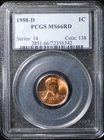 1958-D Lincoln Wheat Cent  PCGS MS 66 #6342 Free Shipping!