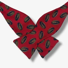 Robert Talbott Mens Red Paisley Silk Adjustable Self Tie Bow Tie Formal 2.5"