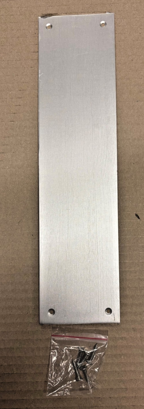 GEORGE BOYD DOOR FINGERPLATE 305MM ANODISED ALUMINIUM - OLD STOCK