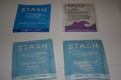 8 Assorted Brands & Flavors of Individual Tea Bags (Stash, Tazo) & 2 Ashwaghanda