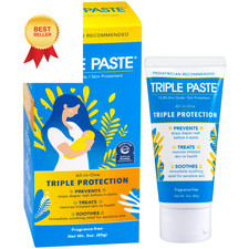 Triple Paste Diaper Rash Cream for Baby - 3 oz Tube   Zinc 3 Ounce, white