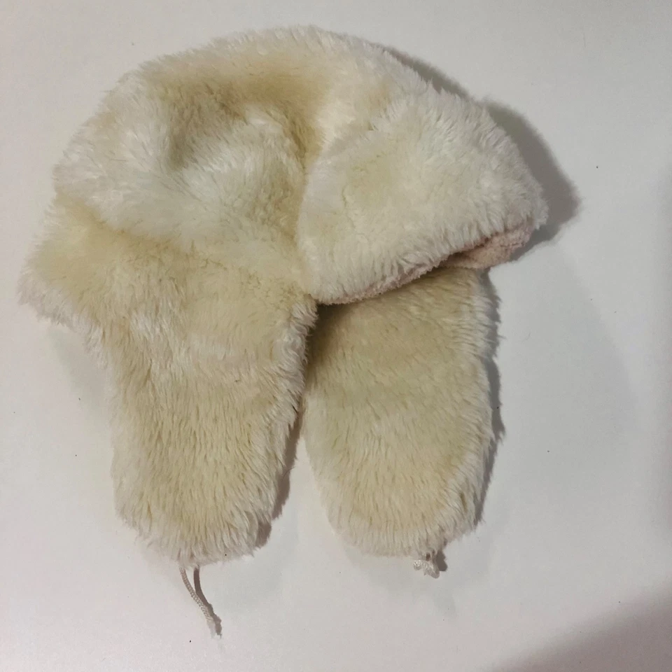 Sombrero de trampero con orejeras de piel sintética niños blanco niñas talla 4-14 Foto 3 de 4