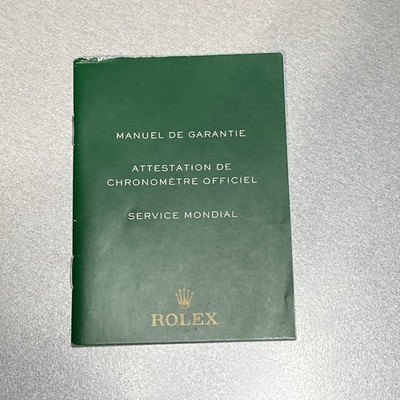ROLEX   Manuel De Garantie Service Mondial Booklet Official Product Gold Logo