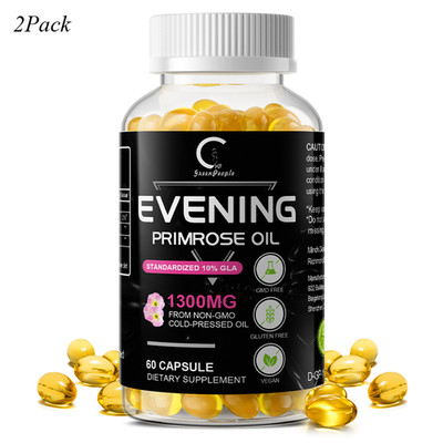Evening Primrose Oil Capsules with GLA Anti-Aging,Whitening 1300 mg 120ct