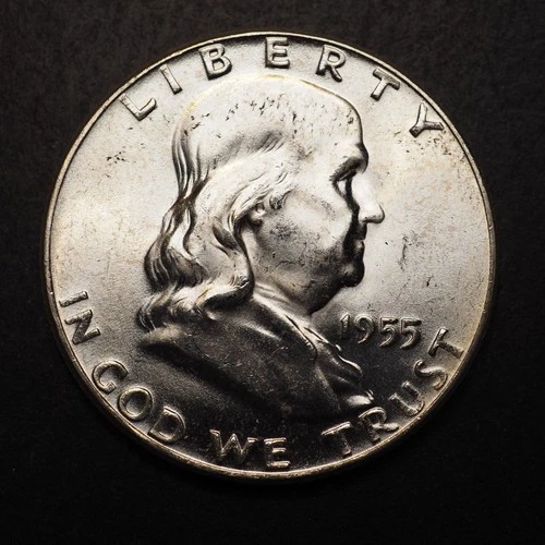 1955 *P* UNC SILVER FRANKLIN HALF DOLLAR **NICE COIN!** FREE SHIPPING! C 1044