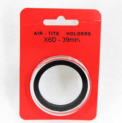 GENUINE Airtite X6 Deep w 39mm Black Ring Coin Capsule for High Relief Coins