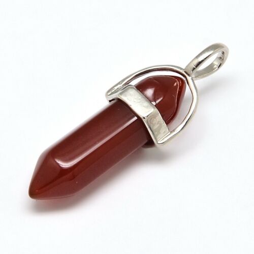 Hexagonal Crystal Yoga Point Chakra Healing Bullet Silver Pendant+Necklace+Pouch - Picture 17 of 53