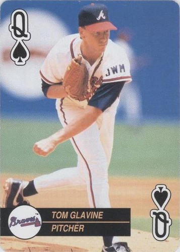 1993 Cartwright's Aces Baseball Insert Card #5 Tom Glavine (Hockey