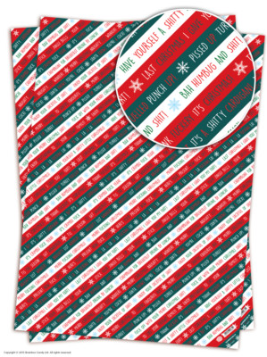 Brainbox Candy Weihnachten Geschenkpapier Geschenkverpackung Laken lustig grob