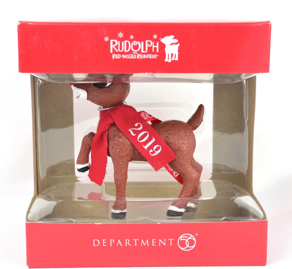 Ornamento de Natal Department 56 Rudolph renas datado de 2019 - Imagem 2 de 2