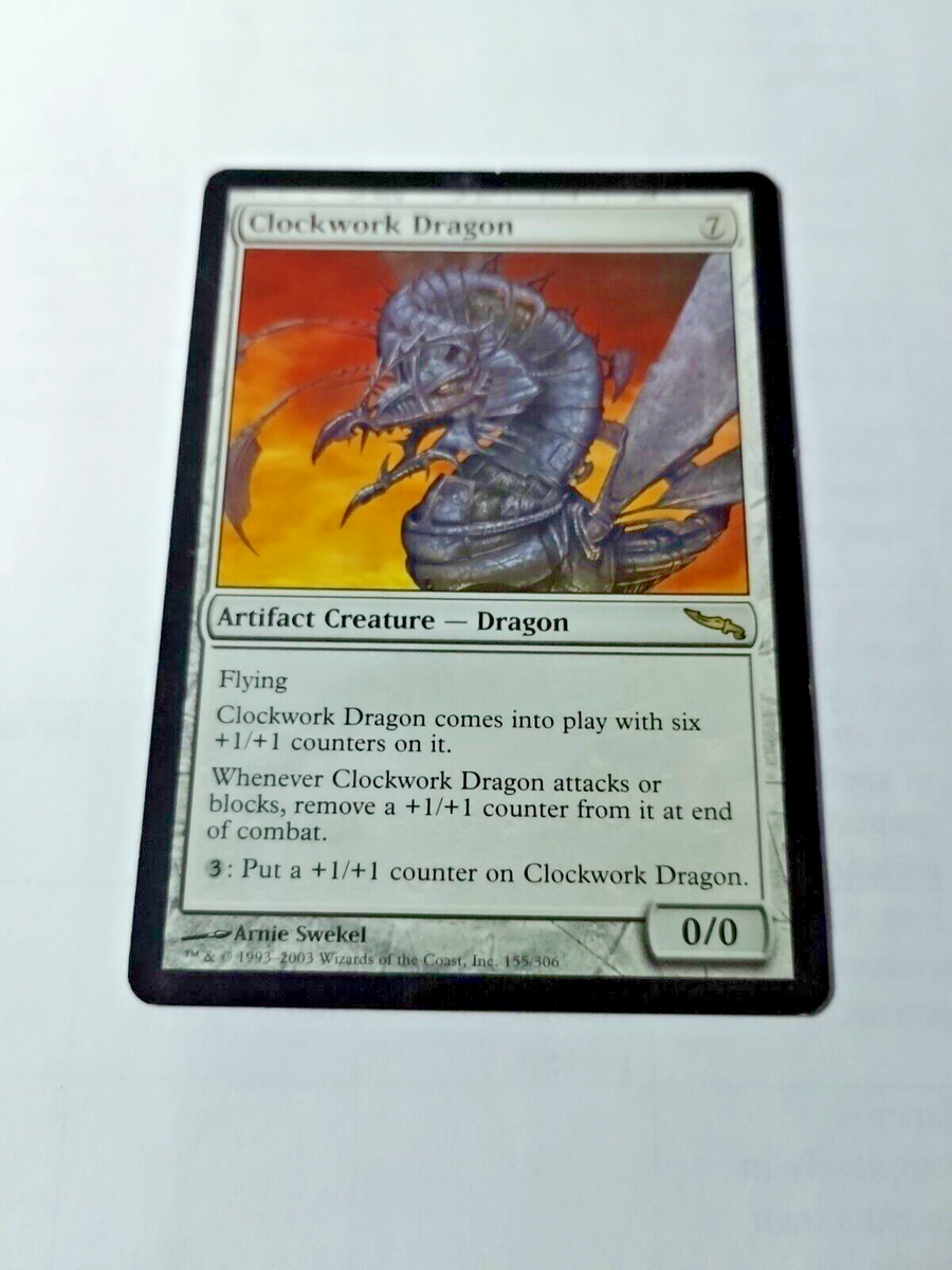 MTG Clockwork Dragon Mirrodin 155/306 Regular Rare - Bit of Edge
