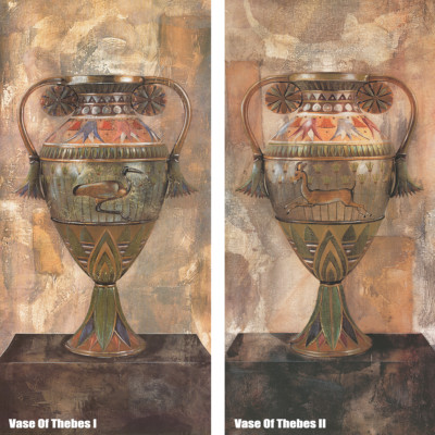 VASE THEBES I (24x50'') & II (24x50'') DENNIS CARNEY - 2PC SET CHOICES of CANVAS