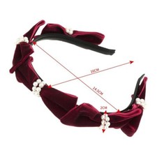 Fabric Pearl Headbands Bowknot Hoop Hairbands Women Fashion Hair Accessories 1pc