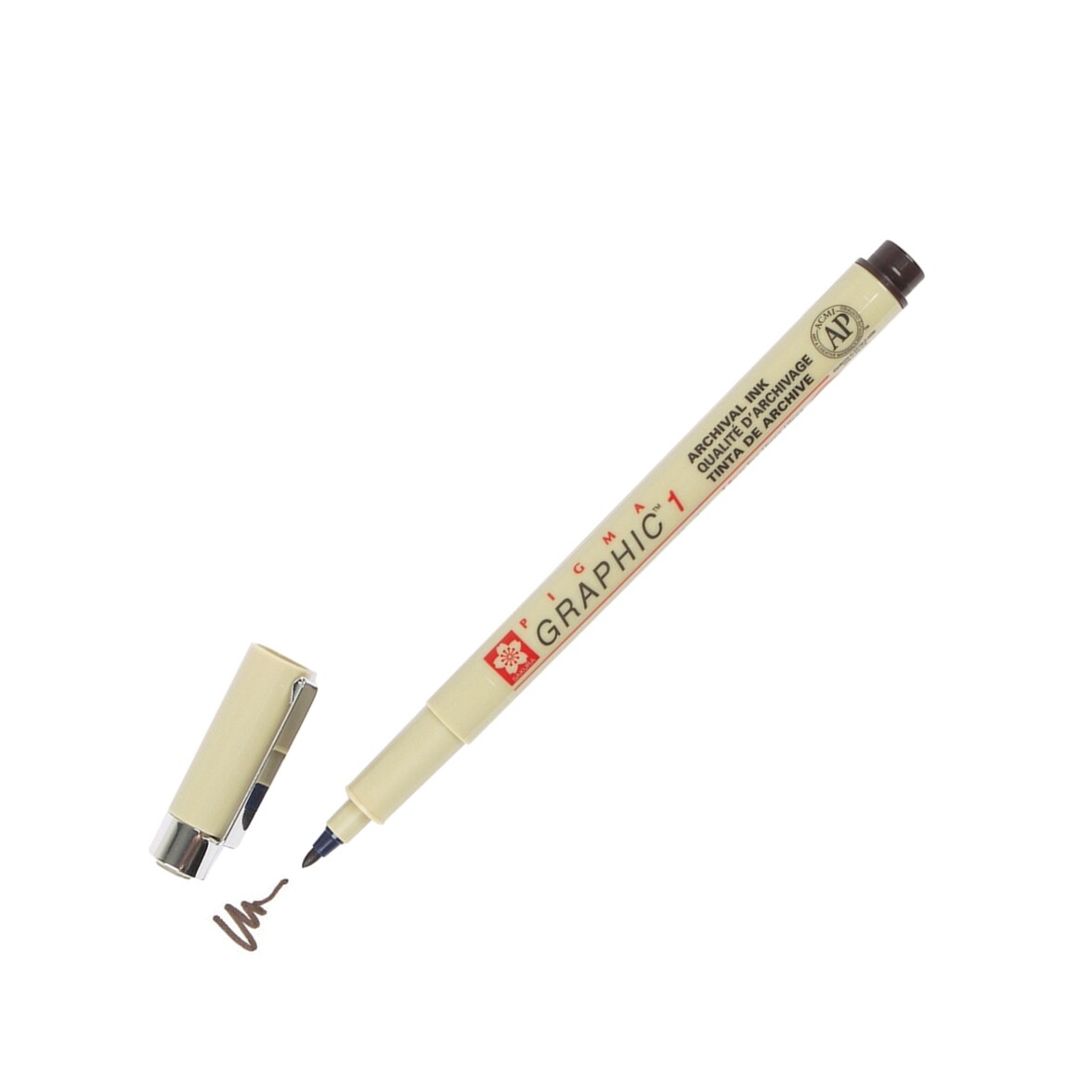 XSDK1-117 Sakura Pigma Graphic Marker Pen, 1.0mm Tip, Sepia, Pack