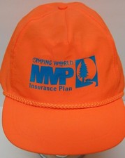 Vtg 1990s CAMPING WORLD MVP INSURANCE RV Campers Advertising SNAPBACK NYLON HAT