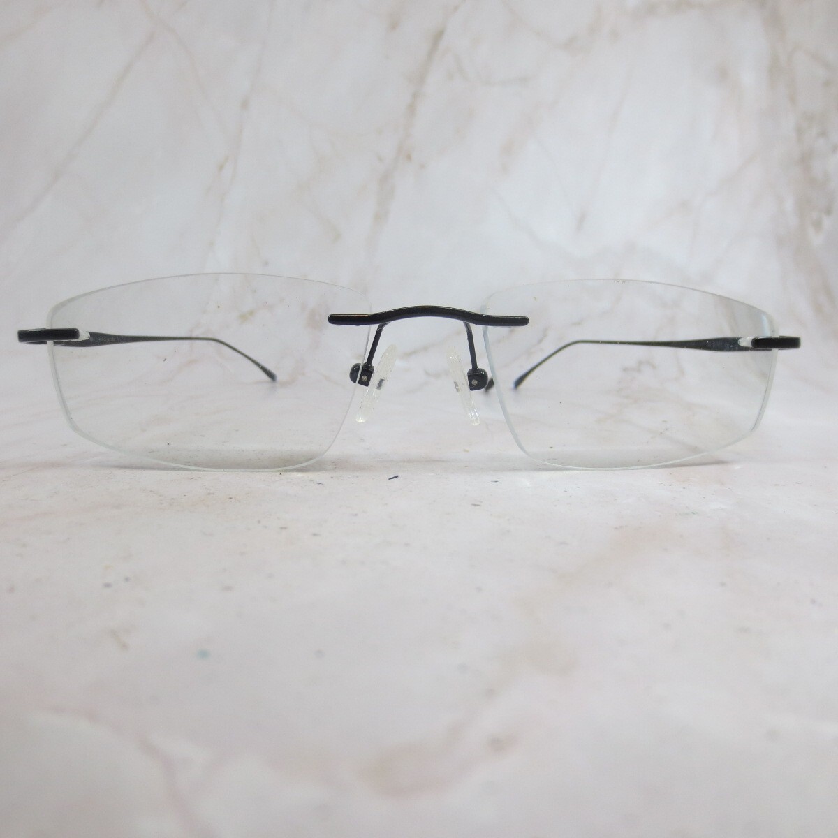 John Jacobs Eyeglasses Frame JJ E13670-C1 Mens Gunmetal Rimless Square  53-17-135