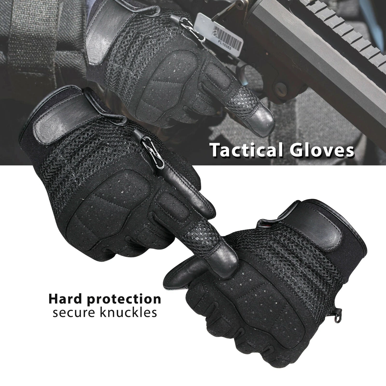 Gloves Tactical Military Motorbike Combat Anti Cut Sports Airsoft Army Men Black