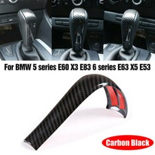 Carbon Optik Schaltknauf Abdeckung f�r BMW E60 E61 E90 E83 E53 X3 X5 Cover 1x