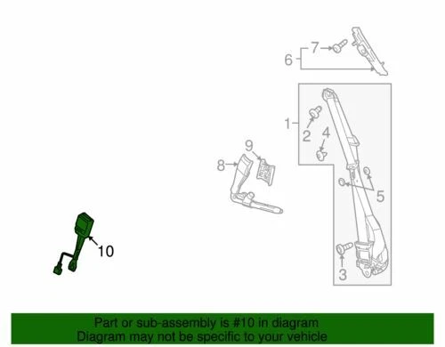 Genuine GM 2010-2013 Buick LaCrosse Front Seat Belt Buckle Driver Side 19258687 — 第 2/2 张图片