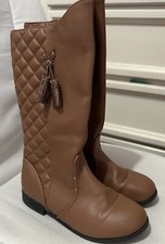 Arizona jean company Girl Tall Boots Brown Zip Up