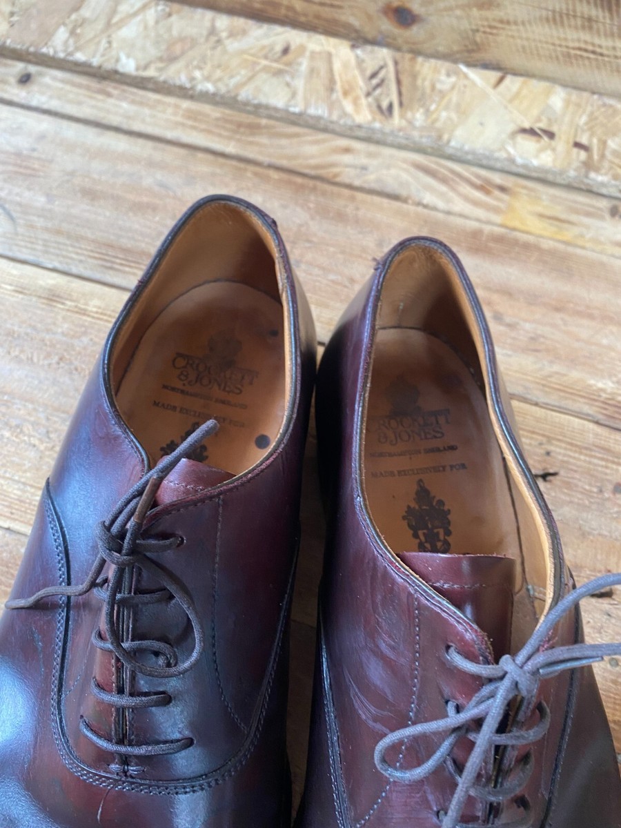 Crockett and jones newquay cap-toe brown leather oxford dress