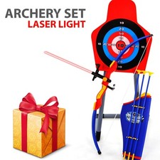 Kids Bow and Arrow Archery Set with Target Stand and Strapped Shoulder Quiver