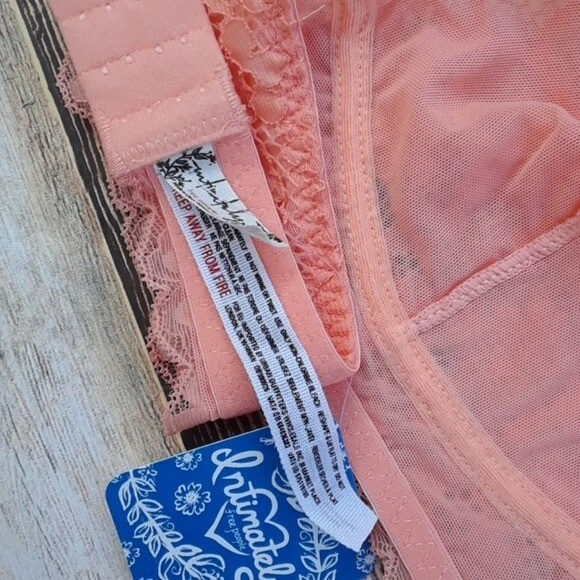 Bralette Free People Mujer Pequeño Galón Halter Encaje Lt Naranja Foto 4 de 4