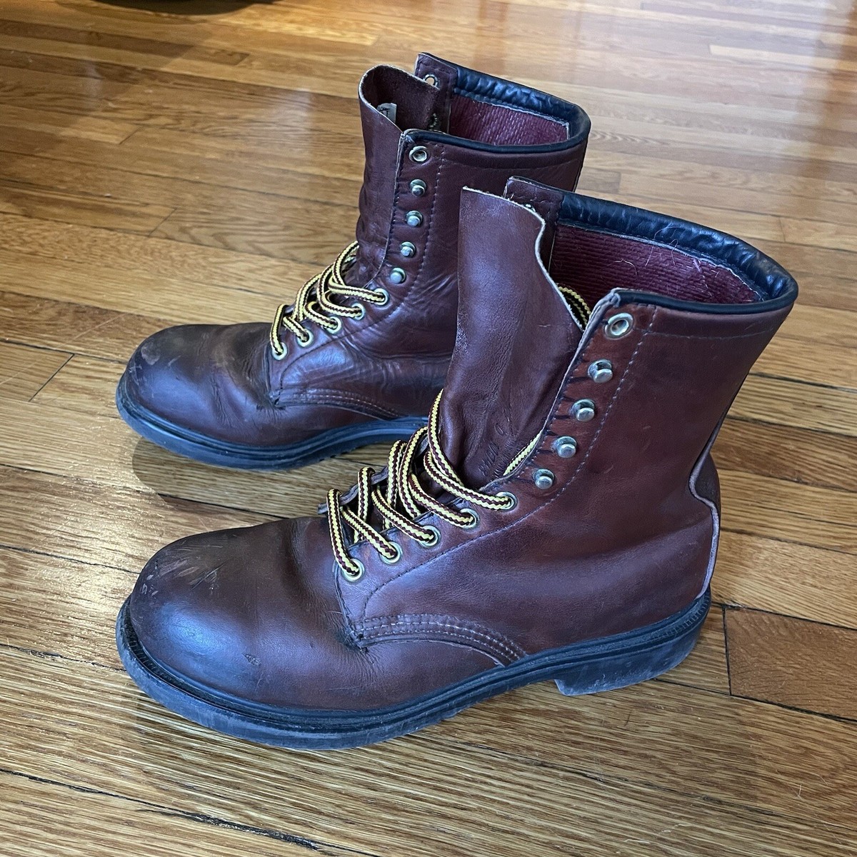 Vintage Red Wing Work Boots 4412 RED WING 4412 LEATHER SUPERSOLE RESISTANT STL TOE USA MANY  main image 4