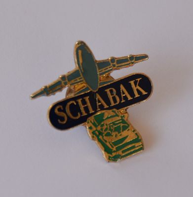 Pin ''SCHABAK'' Motiv Auto und Flugzeug
