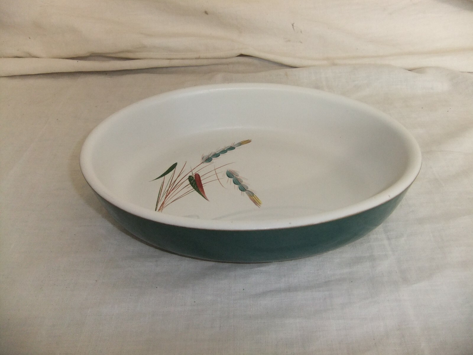 c4 Pottery Denby Greenwheat hand painted oventotableware serving