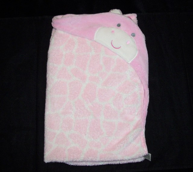 Carters Just One You Pink Hooded Giraffe Baby Blanket Security Lovey eBay