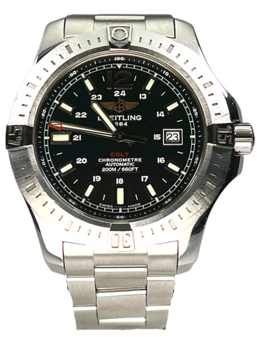 Breitling Colt Automatic A17388 Stainless Steel Automatic Black Dial Watch