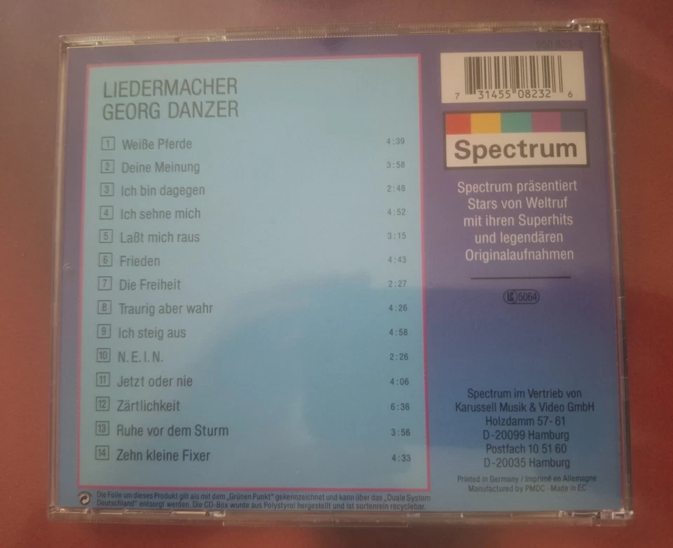 Georg Danzer – Liedermacher CD Compilation 1996 - Bild 2 von 2