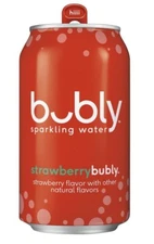 Bubly Sparkling Water, Strawberry, 12 fl oz Cans (18 Pack)